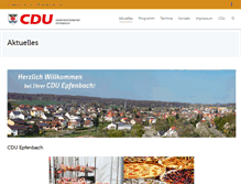 Tablet Screenshot of cdu-epfenbach.de